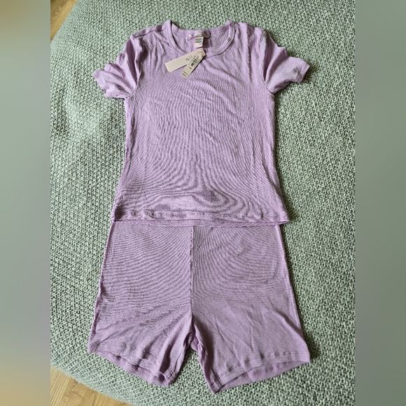 Victoria secret sugar ribbed modal tee short set XS. Nwt - Picture 4 of 7